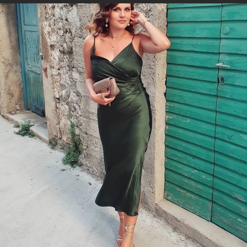 Zara Draped Camisole Midi Dress - Picture 5 of 16